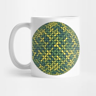 Metaballs Pattern Sphere (Green Yellow) Mug